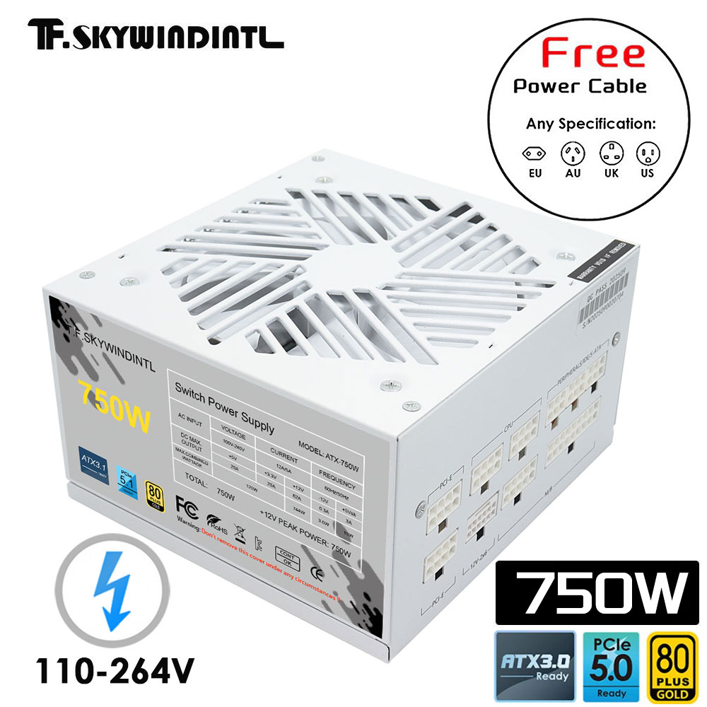 1000W White Modular Power Supply - Branco 750w 850w 1000W 1200W Watt