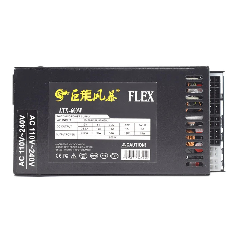Chjjulongfengbao atx 400w 600w - Flex Atx Power Supply 600W 1U avaliação e preço