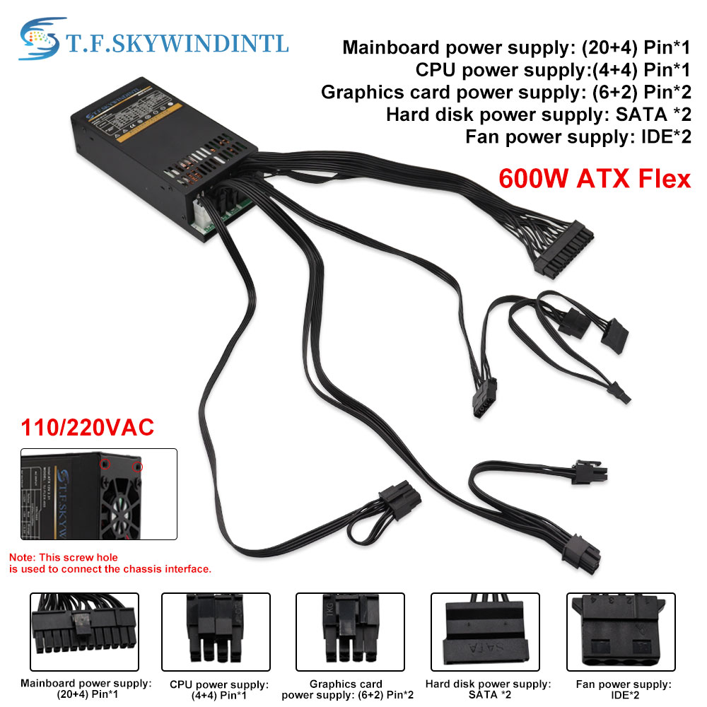 Flex 600w fonte de alimentação - Flex Atx Power Supply 600W 1U avaliação e preço